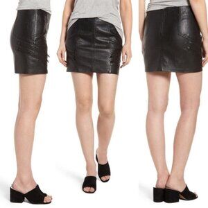 NWT Blank NYC Faux Leather Moto Zipper Mini Skirt Black Size 25 or XS Biker Boho